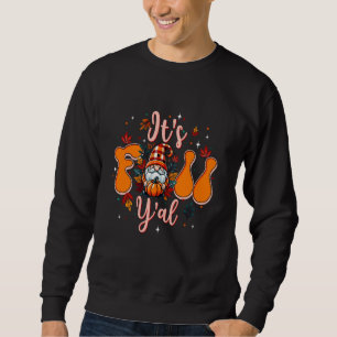 Det är Fall Y'all Cute Gnomes Pumpkin Autumn Träd  Lång Ärmad Tröja