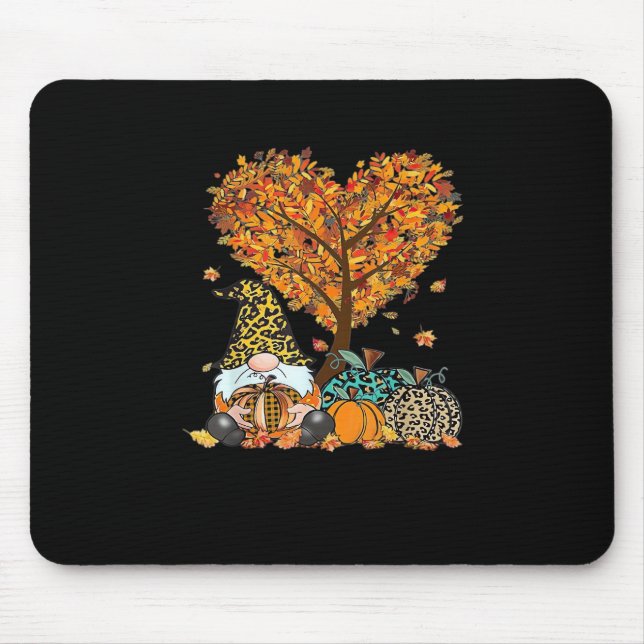 Det är Fall Y'all Cute Gnomes Pumpkin Autumn Träd  Musmatta (Framsidan)