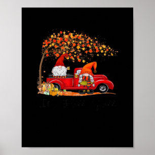 Det är Fall Y'all Cute Gnomes Träd Höst löv Poster