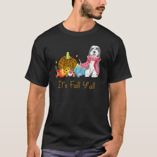 Det är Fall Y'all English Sheepdog Fall Scarf, tac T Shirt