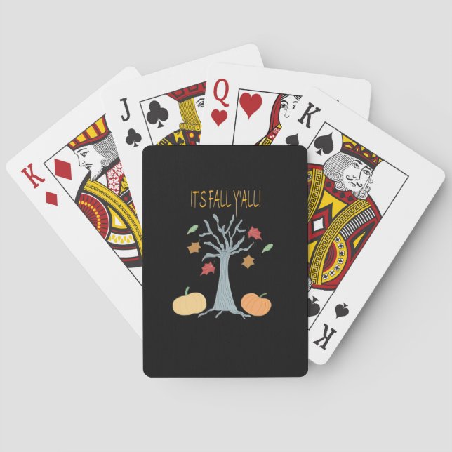 Det är Fall Y'all Essential Funny Trendig Casinokort (Baksidan)