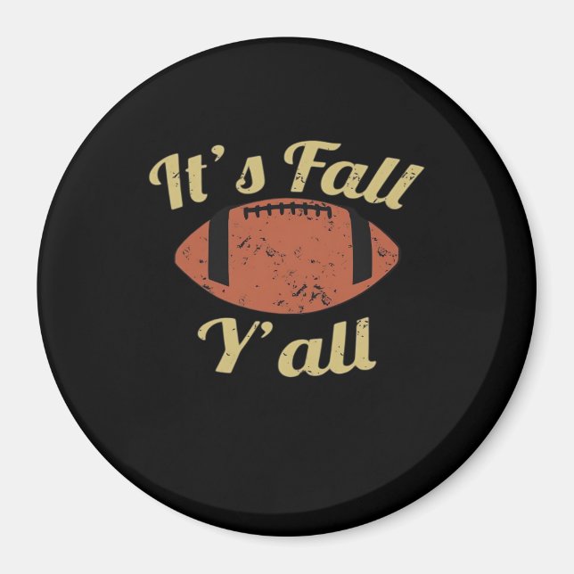 Det är Fall Y'all Essential Minimal Clean Magnet (Framsidan)
