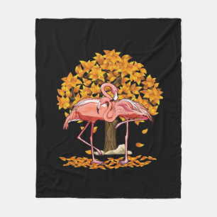 Det är Fall Y'all Flamingo Thanksgiving Halloween Fleecefilt