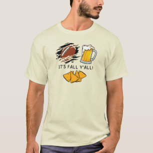 Det är Fall Y'all Football Beer och Chip T-Shirt