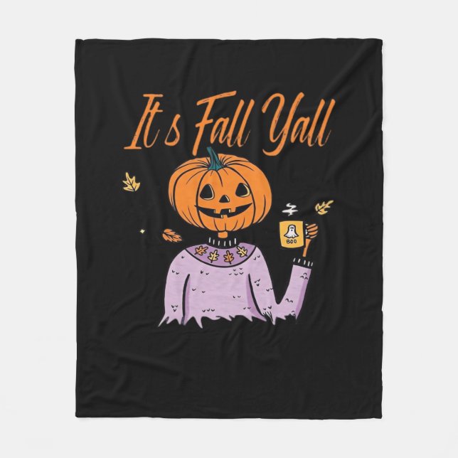Det är Fall Y'all Funny Fleecefilt (Framsidan)