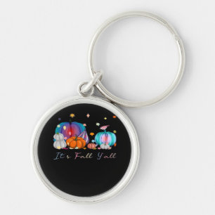 Det är Fall Y'all Funny Magic Halloween Pumpkin Th Rund Silverfärgad Nyckelring