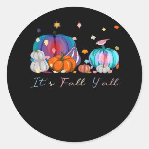 Det är Fall Y'all Funny Magic Halloween Pumpkin Th Runt Klistermärke