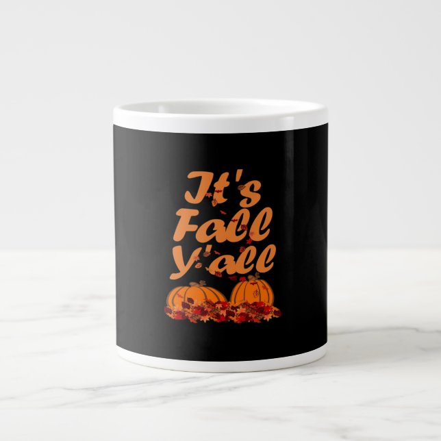 Det är Fall Y'all Funny Quote Jumbo Mugg (Framsidan)