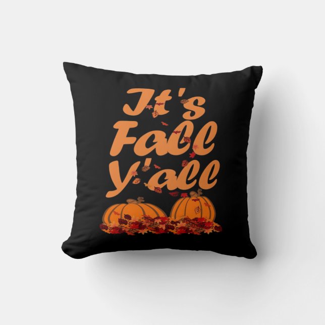 Det är Fall Y'all Funny Quote Kudde (Framsida)