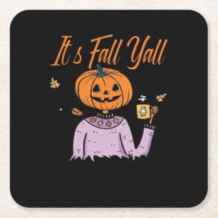 Det är Fall Y'all Funny Underlägg Papper Kvadrat