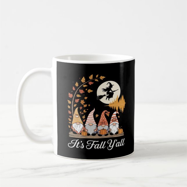 Det är Fall Y'all Gnomes Autumn Fall Kaffemugg (Vänster)