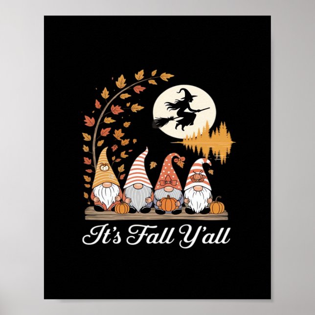 Det är Fall Y'all Gnomes Autumn Fall Poster (Framsidan)