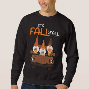 Det är Fall Y'all Gnomes Gnome Elves Elf Autumn Le Lång Ärmad Tröja