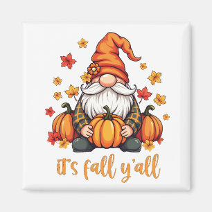Det är Fall Y'all Gnomes Pumpkin Autumn Thanksgivi Magnet