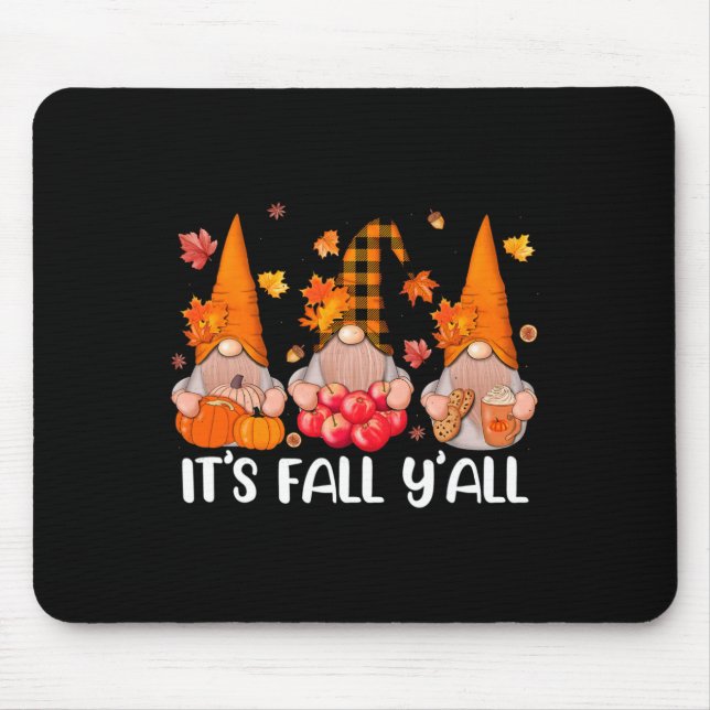 Det är Fall Y'all Gnomes Thanksgiving Halloween Au Musmatta (Framsidan)