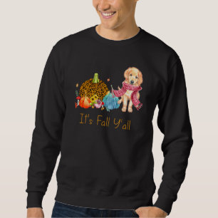 Det är Fall Y'all Golden Retriever Hund Fall Scarf Lång Ärmad Tröja