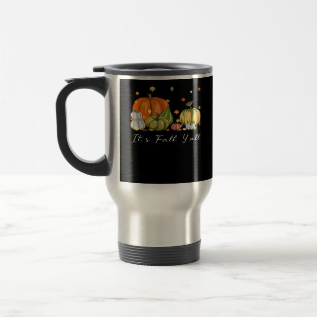Det är Fall Y'all Halloween Pumpkin Höst löv Th Resemugg (Vänster)