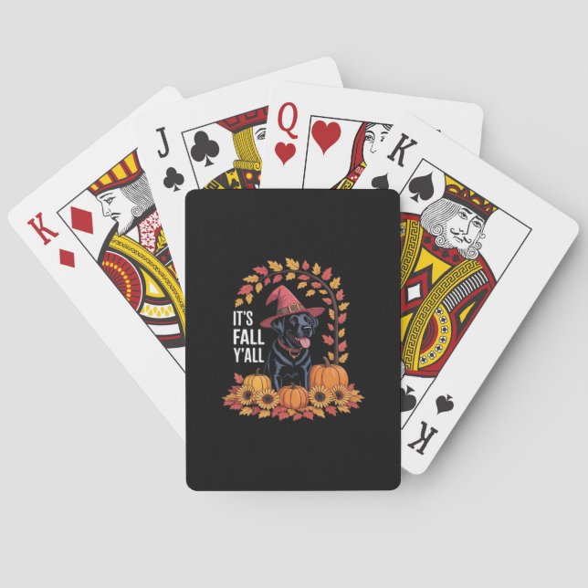 Det är Fall Y'all Halloween Thanksgiving Funny Quo Casinokort (Baksidan)
