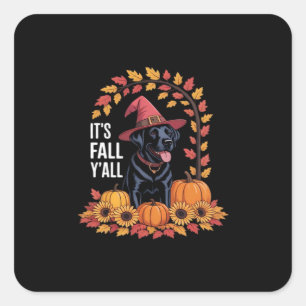 Det är Fall Y'all Halloween Thanksgiving Funny Quo Fyrkantigt Klistermärke