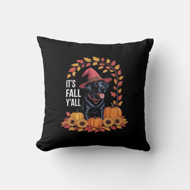Det är Fall Y'all Halloween Thanksgiving Funny Quo Kudde (Framsida)