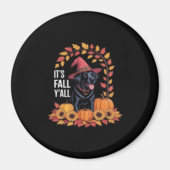 Det är Fall Y'all Halloween Thanksgiving Funny Quo Magnet (Framsidan)