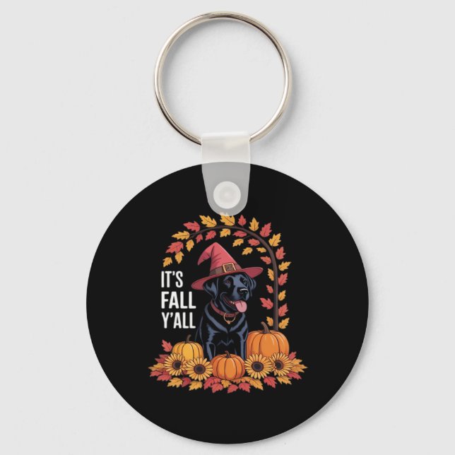 Det är Fall Y'all Halloween Thanksgiving Funny Quo Nyckelring (Framsida)