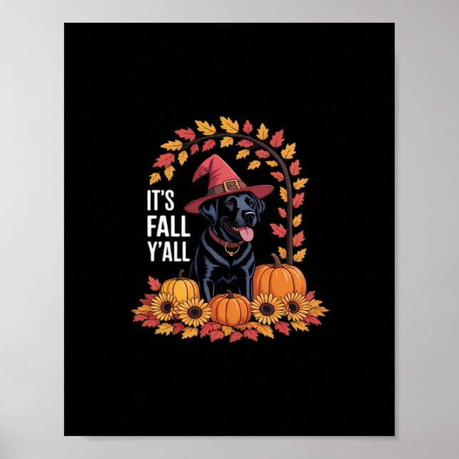 Det är Fall Y'all Halloween Thanksgiving Funny Quo Poster (Framsidan)