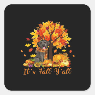 Det är Fall Y'all Halloween Thanksgiving Retro Gra Fyrkantigt Klistermärke