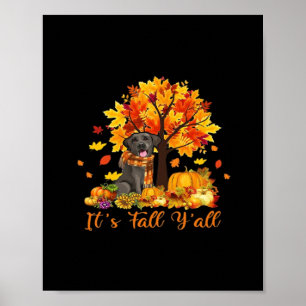 Det är Fall Y'all Halloween Thanksgiving Retro Gra Poster