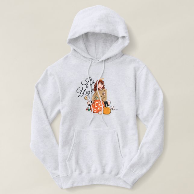 Det är Fall Y'all Hoodie T Shirt (Design framsida)