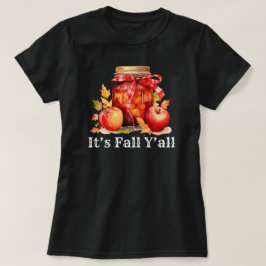 Det är Fall Y'all | Höstsäsong | Pumpkin Black T Shirt