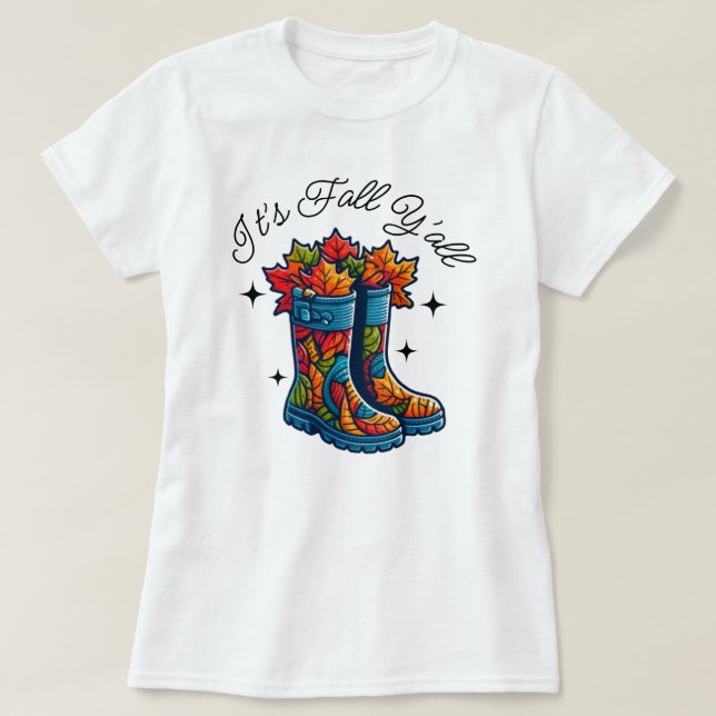 Det är Fall Y'all | Höstsäsong | Pumpkin T Shirt (Design framsida)