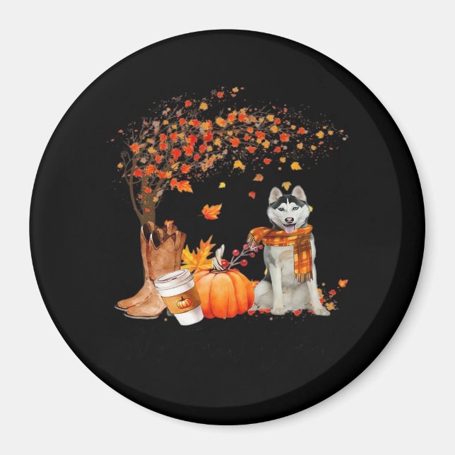 Det är Fall Y'all Hund Thanksgiving Halloween Aest Magnet (Framsidan)
