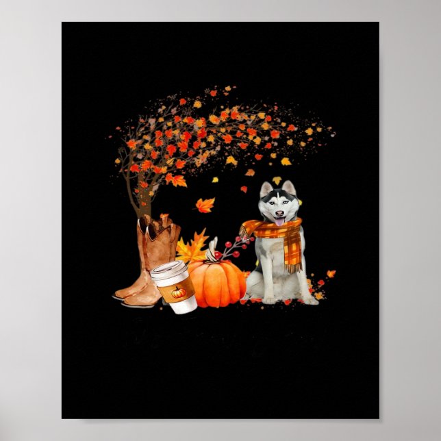 Det är Fall Y'all Hund Thanksgiving Halloween Aest Poster (Framsidan)