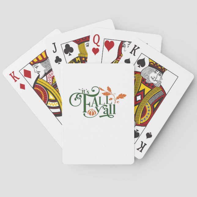 Det är Fall Y'all Kreativ Avslappnad Casinokort (Baksidan)