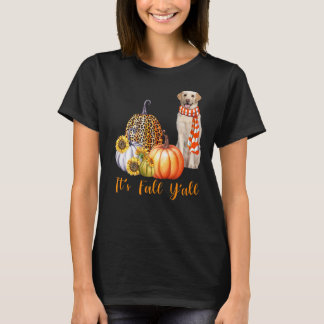 Det är Fall Y'all Labrador Hund Leopard Pumpkin Fa T Shirt
