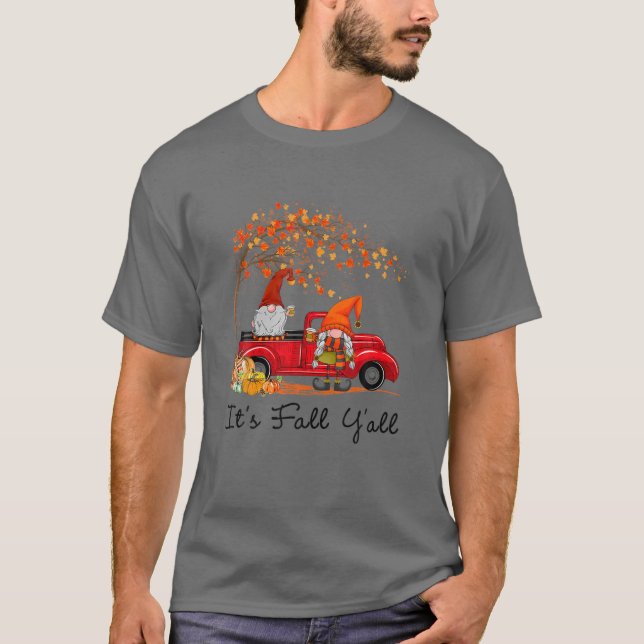 Det är Fall Y'all Lastbil Gnomes Pumpkin Autumn Tr T Shirt (Framsida)