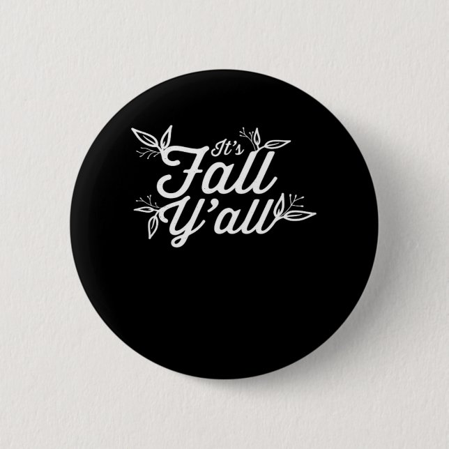 Det är Fall Y'all Lettering with Lövs Knapp (Framsida)