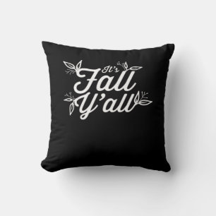 Det är Fall Y'all Lettering with Lövs Kudde
