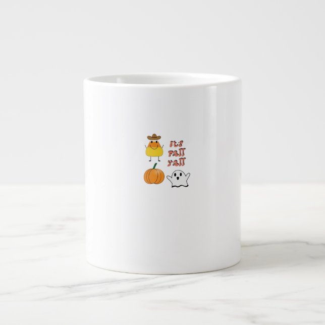 Det är Fall Y'all Minimal Clean Jumbo Mugg (Framsidan)