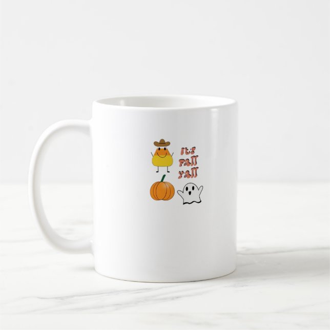 Det är Fall Y'all Minimal Clean Kaffemugg (Vänster)