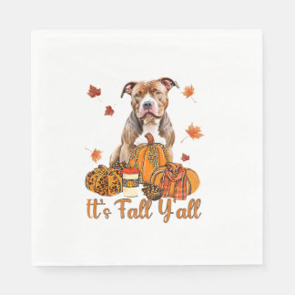 Det är "Fall Y'all Pitbull Hund Fall Scarf Autumn Pappersservett