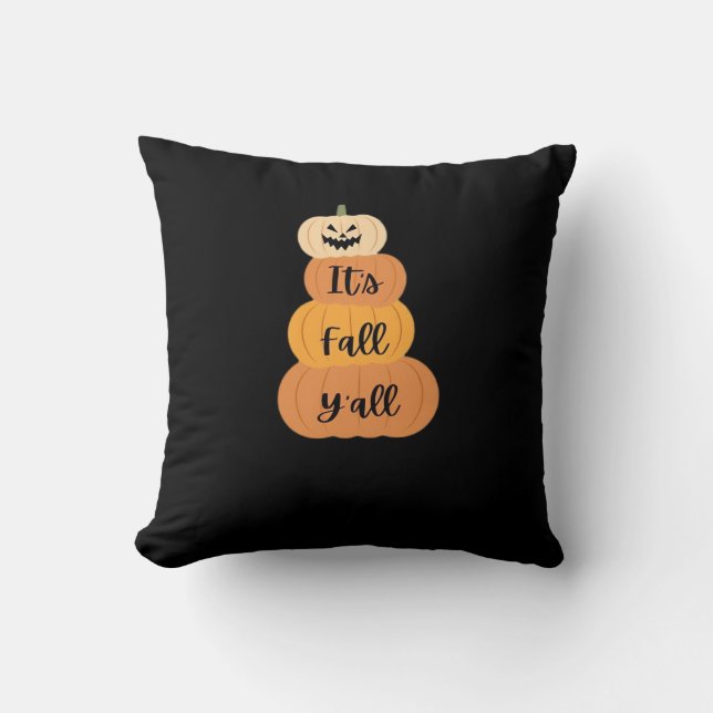 Det är Fall Y'all Pumpkin Autumn Halloween Design  Kudde (Framsida)