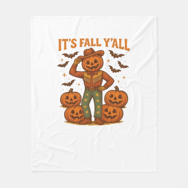 Det är Fall Y'all Pumpkin Fleecefilt (Framsidan)