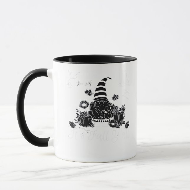 Det är Fall Y'all Pumpkin Gnome Autumn Träd Hej Fa Mugg (Vänster)