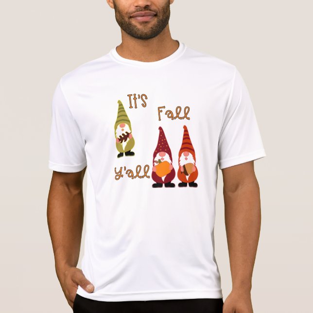 Det är Fall Y'all Pumpkin Gnome Autumn Träd T Shirt (Framsida)