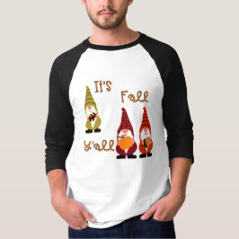 Det är Fall Y'all Pumpkin Gnome Autumn Träd T Shirt