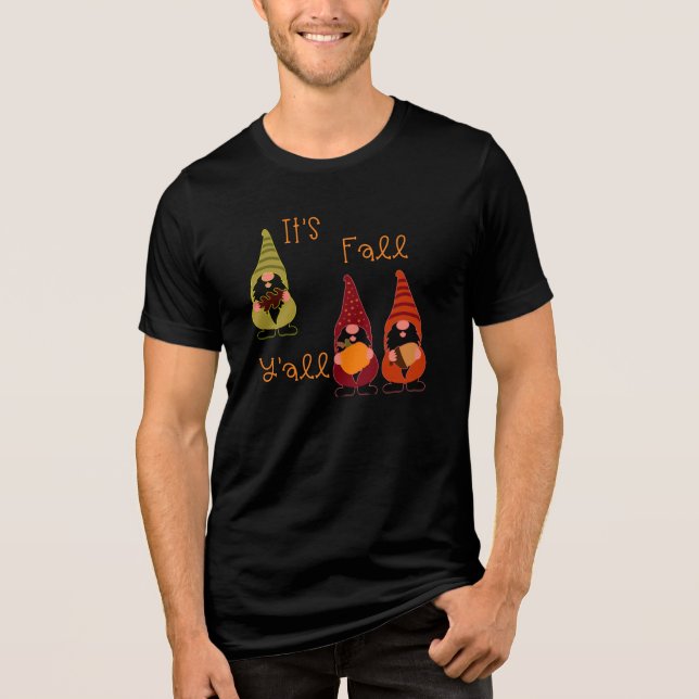 Det är Fall Y'all Pumpkin Gnome Autumn Träd T Shirt (Framsida)