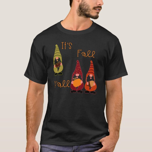 Det är Fall Y'all Pumpkin Gnome Autumn Träd T Shirt (Framsida)