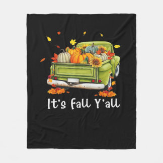 Det är Fall Y'all Pumpkin Hösthöstens Hej Fall Vin Fleecefilt